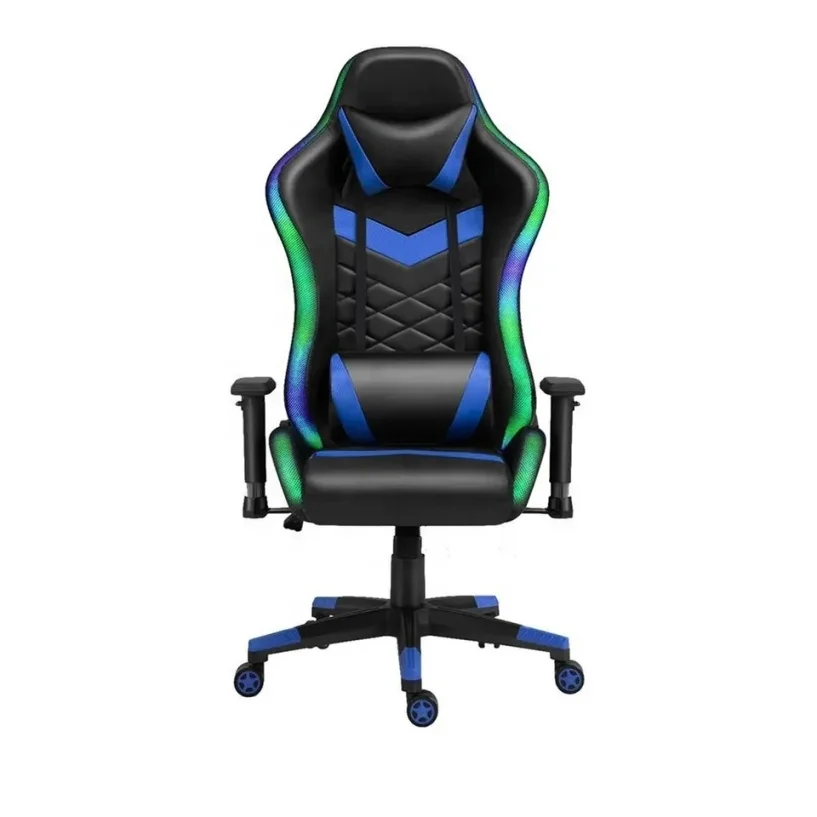Free Sample Pc Racing Computer Reclining Leather Silla Cadeira Game Gamer Dropshipping Led Gaming Chair With Footrest