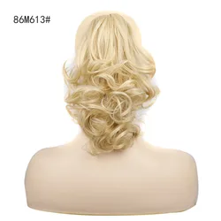 Synthetic Short Wavy Ponytail Hair Extension Black Brown Pony Tail Claw Jaw In Hairpiece Clip In Hair Tail For Women