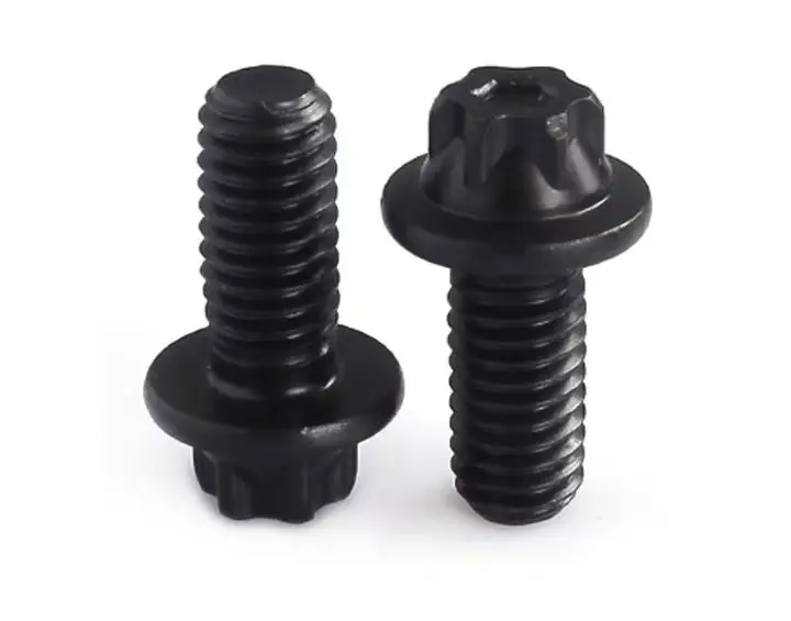 low price high quality black finished zinc/nickel plated Carbon Steel ss304 316 Hexalobular Head Bolt With Flange DIN34800/34801