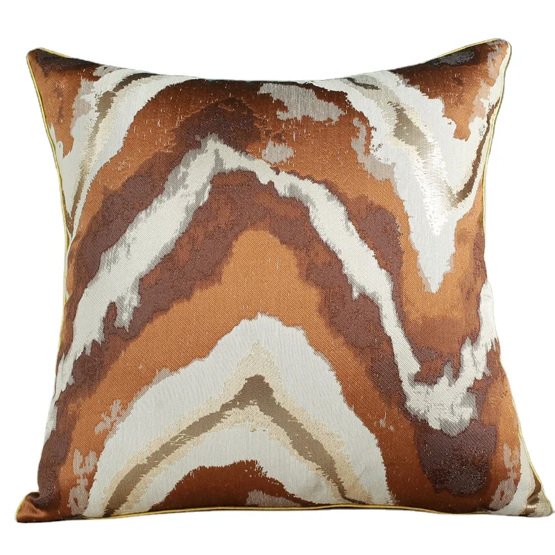 Decorative luxury throw pillow cover high density jacquard cushion cover home decoration abstract sofa pillowcases