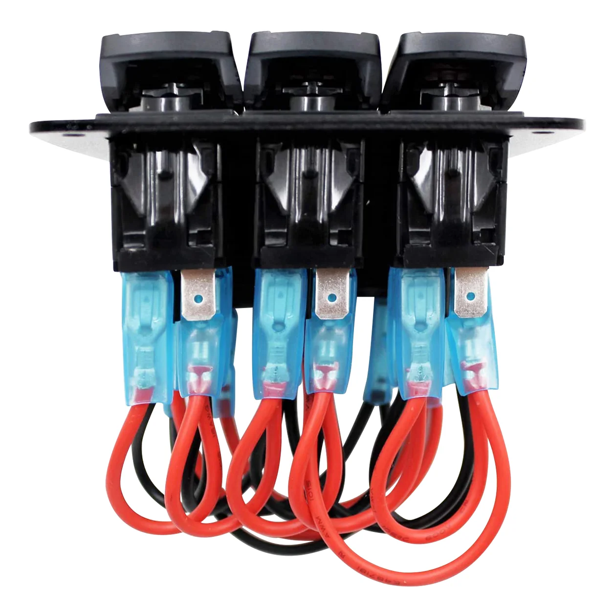 Rocker Switches Dc 12v 24v 3 Gang Boat Atv Rocker Switch Panel 5 Pin on Off Toggle Switch With Blue Led Backlit