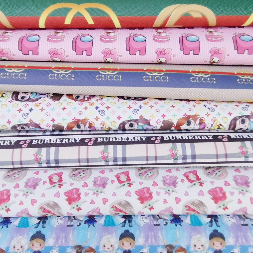 
New Faux Leather Printed Hot Sale Game Among Us 30*135cm for DIY Holiday Decoration Accessory Crafts Material 