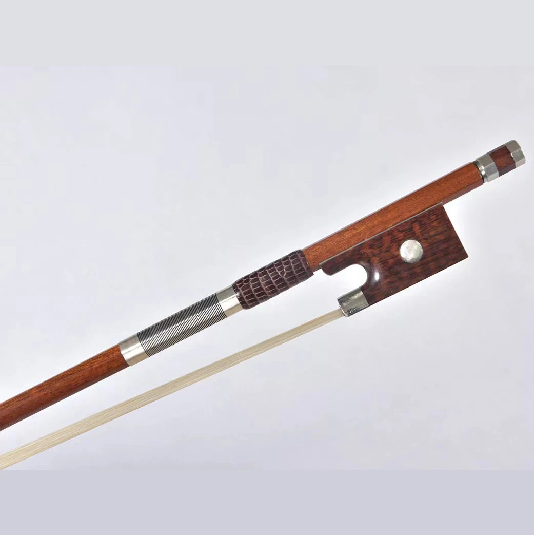 Professional Manufacturing Pernambuco Veneer Carbon Fiber Stick Violin Bow For Sale