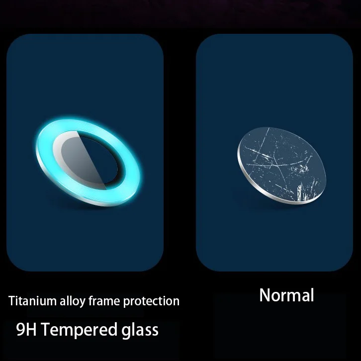 Anti Scratch Luminous iPhone camera lens neon screen protector film for iphone 15 14 13 pro max diamond camera lens protector