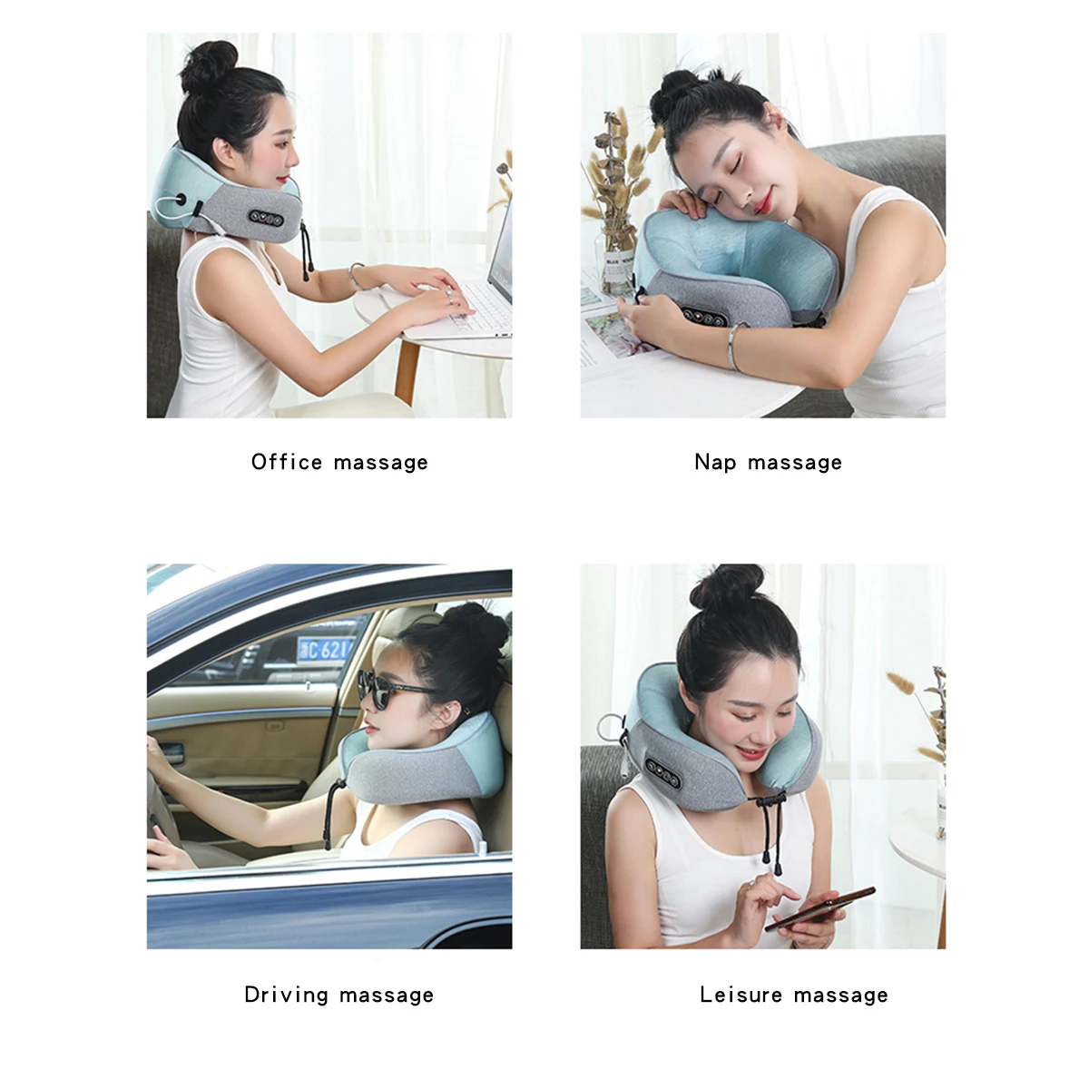 Electric Wireless Shoulder Smart Pillow Wholesale Massager Shiatsu Pulse Back And Neck Massage Sleeping Pillow Neck Massage