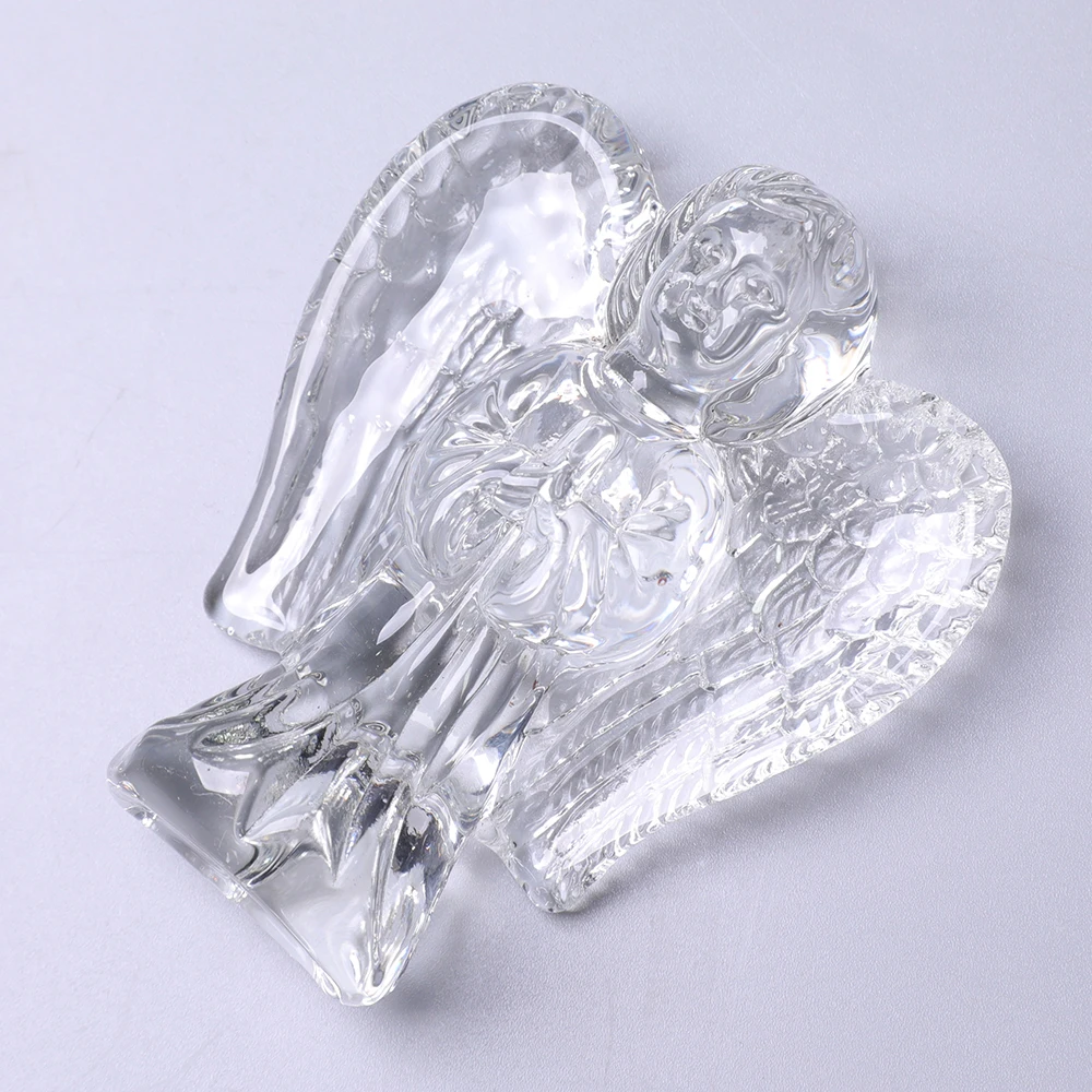 JIEJING Original Crystal Carving Natural Crystal Healing Stone Reiki Meditation Crystal Ornament Wings Angel Boy