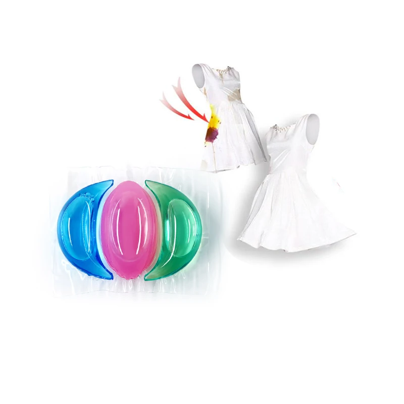 Custom three-in-one formula  liquid washing powder detergent capsules laundry pods ball gel