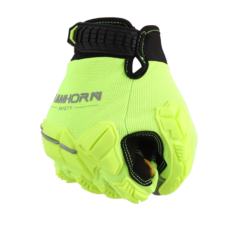 Cowhide Leather Handling gloves Heavy Duty Industrial Work Anti Impact Mechanical Gloves