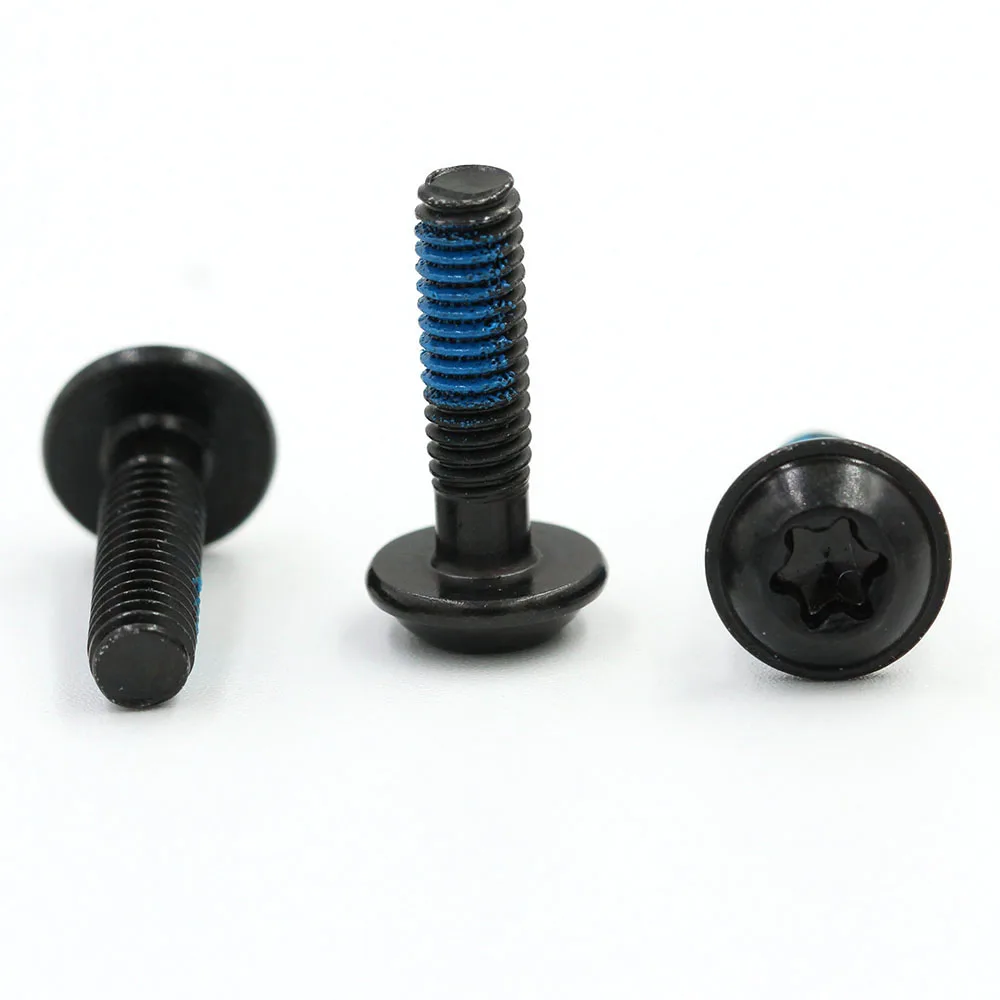 Black pan head torx Nylon Patch Screw anti-loosening blue nylon patch locking thread nylok screw