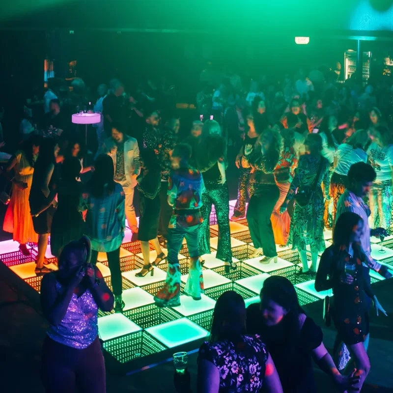 Factory direct sale dance floor Portable 50*50cm 3d Infinity Mirror Easy To Set Up led dance floor magnetic pista de baile