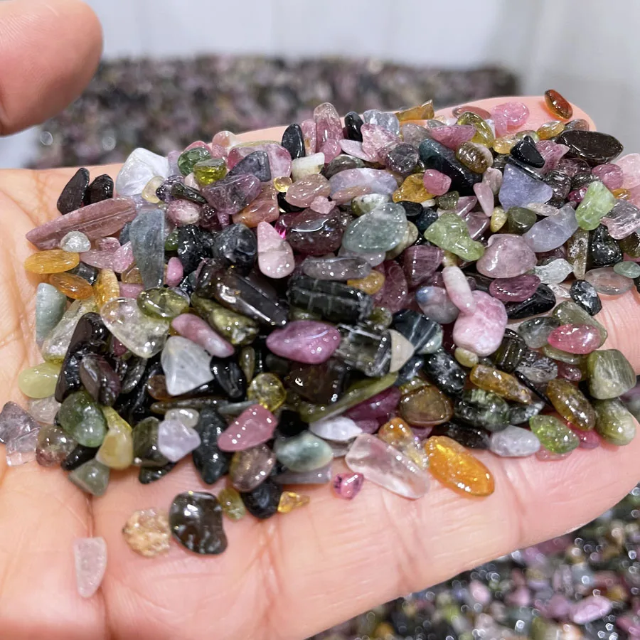 Wholesale Natural Rainbow Tourmaline Gravel Stone Tourmaline Chips