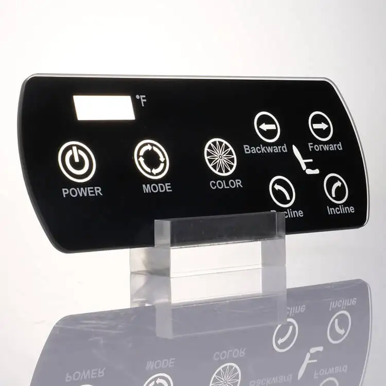 Tempered Silkscreen Printing Glass Smart Touch Wall Switch Display Cover Panel Frameless Led Light Cover Glass Panel