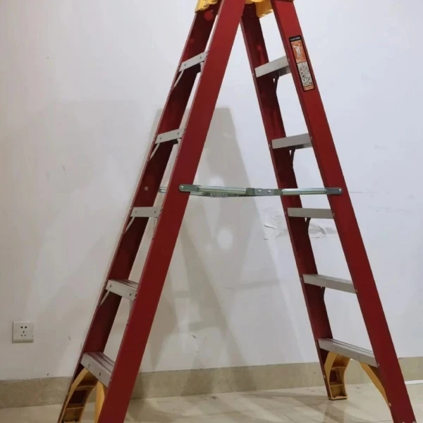 FRP insulated single side  ladder herringbone ladder 5 step fiber glass ladder