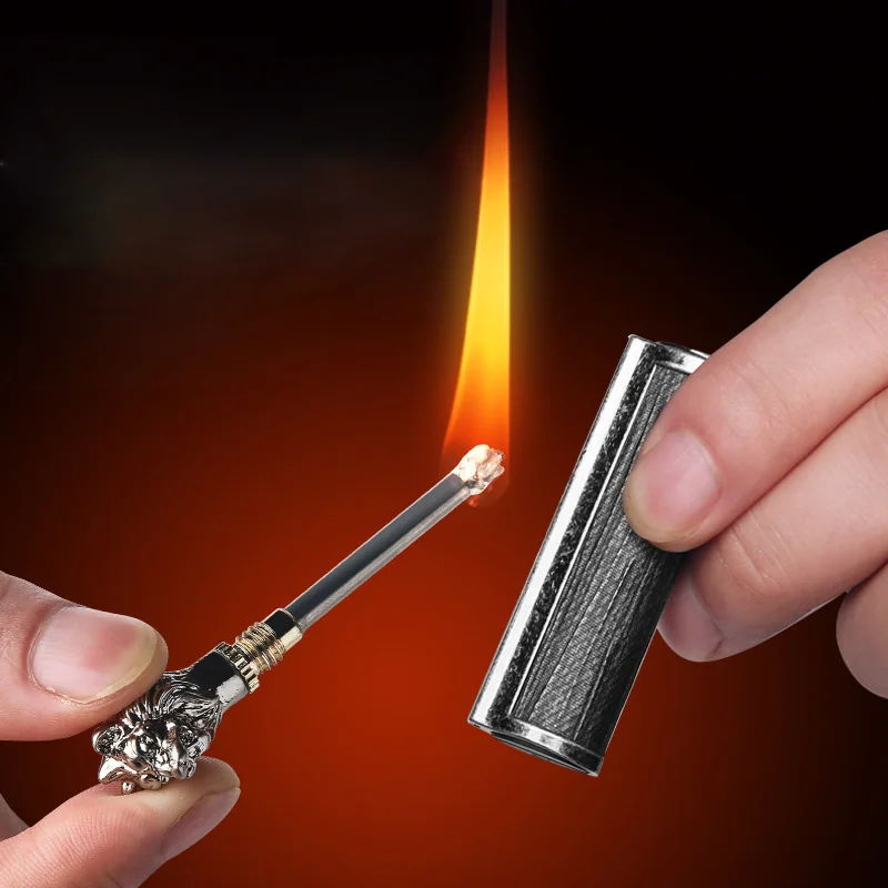 Luxury Smoking Accessories Leopard Lion Snake Skeleton Shape Friction Ignition Cigarette Cigar Lighters Permanent Match Lighter