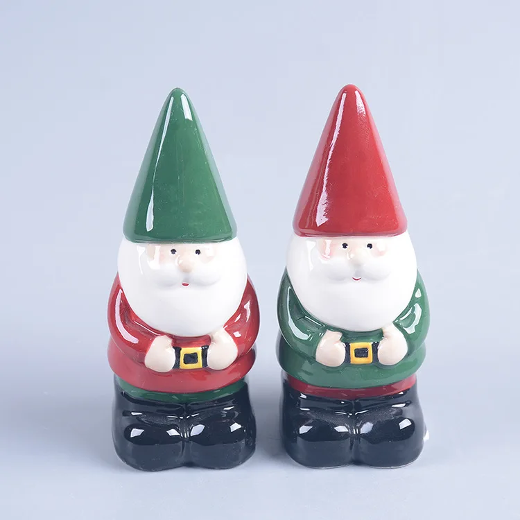 Ceramic Gingerbread Man Shaped Spice Jar Salt and Pepper Shaker Set