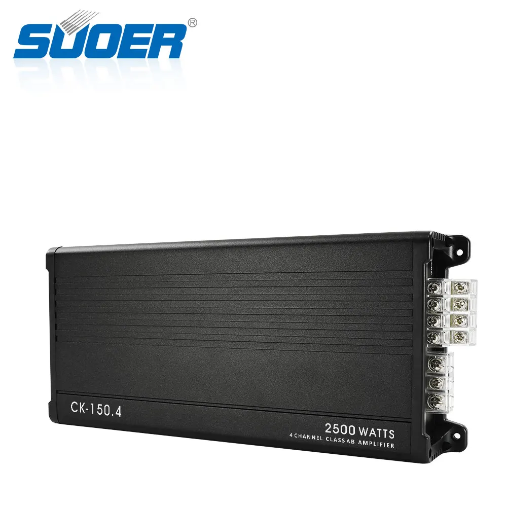 Suoer CK-150.4 full range 2500w 4 channel car power amplifier class ab atuo amplifier