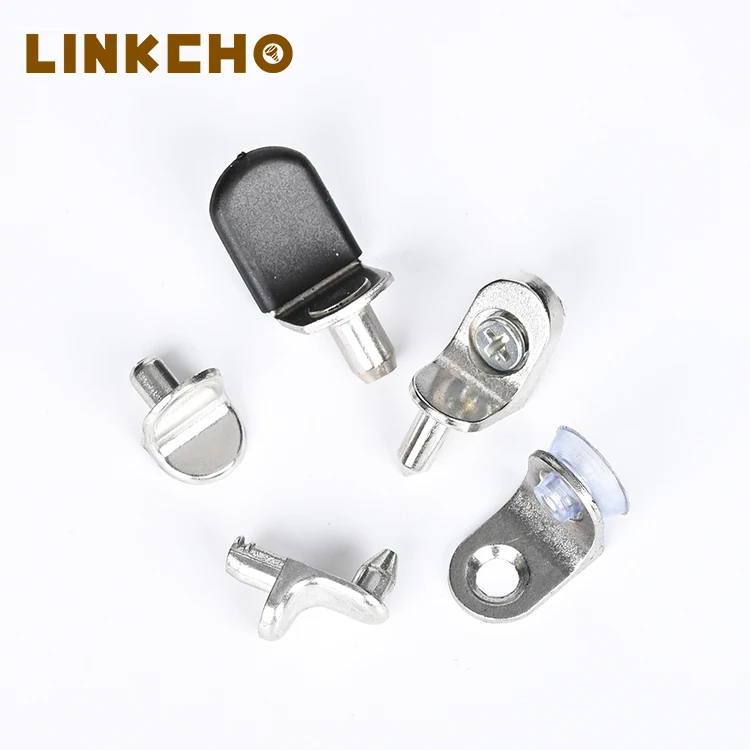Top Selling Furniture hardware cabinet metal accessories Metal peg Plastic support Shelf Support with Pin l shaped