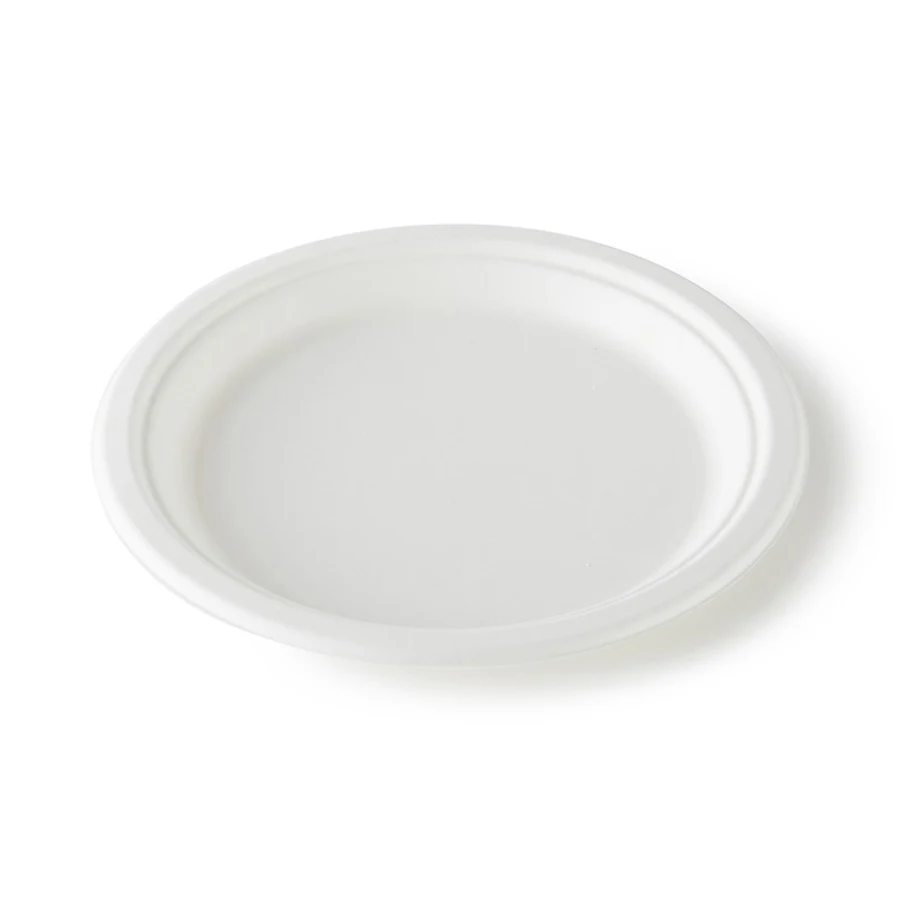 10 Inch Round Disposable Biodegradable Sugracane Bagasse Fiber Paper Plates