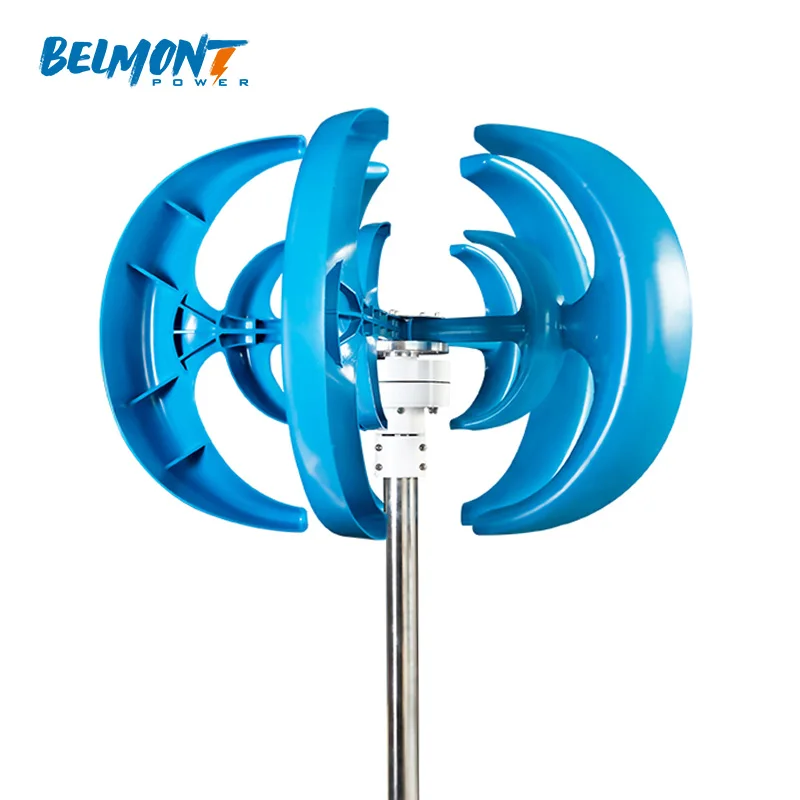 1kw 12v 24v wind power magnet vertical axis AC output generator wind turbine