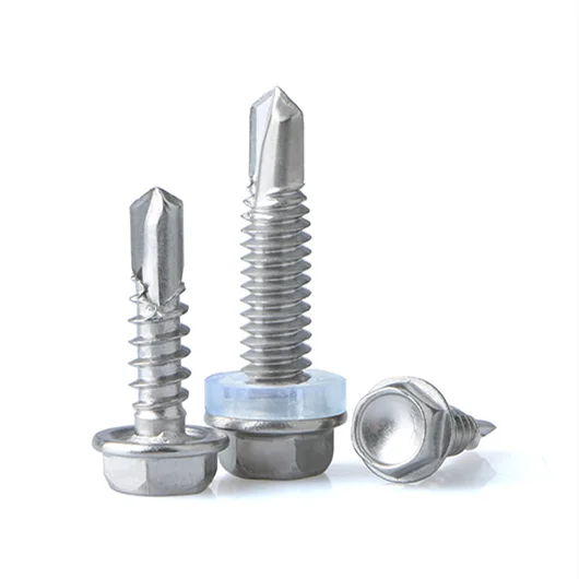 Chinese factory low price wholesale DIN7504K ST3.5-ST6.3 Stainless steel tapping Dovetail Hex flange drill tail nail