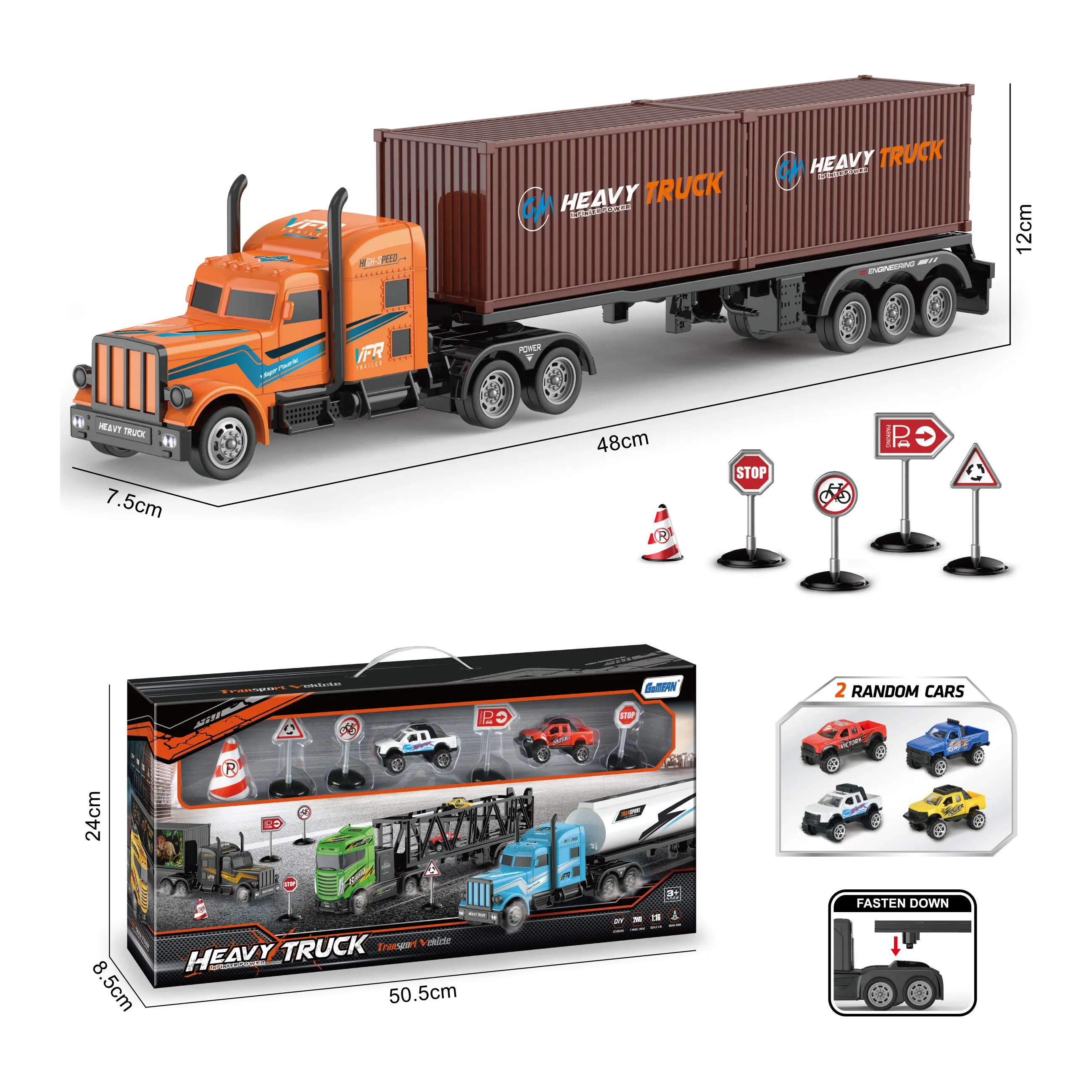 BGL инерционный автомобиль игрушки 1/16 грузовик контейнеровоз фрикционный игрушечный дорожный знак эвакуатор прицеп
