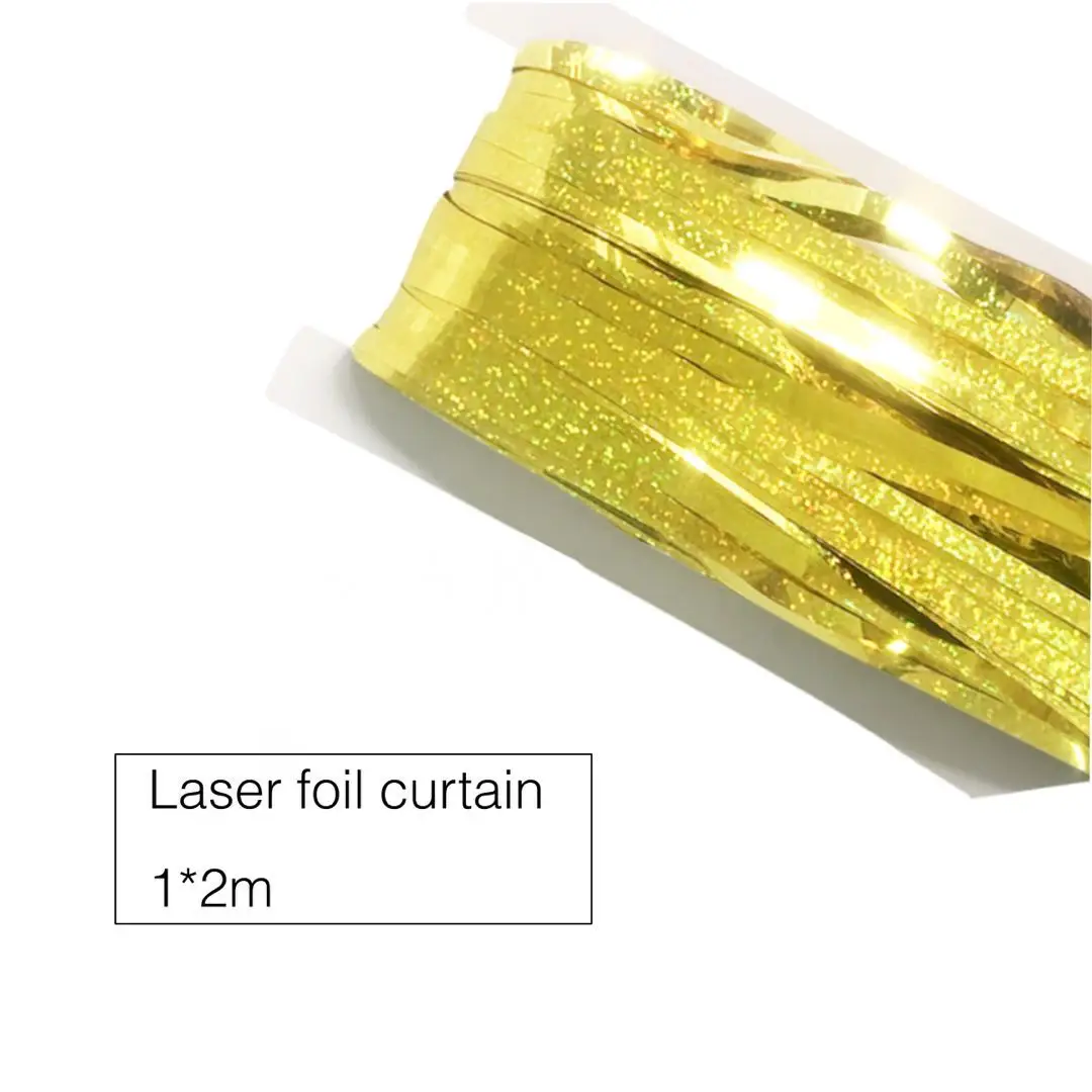 1mx2m Tinsel String Foil Fringe Curtain Shiny Shimmer Party Wedding Birthday Door Decoration Fringe Backdrop