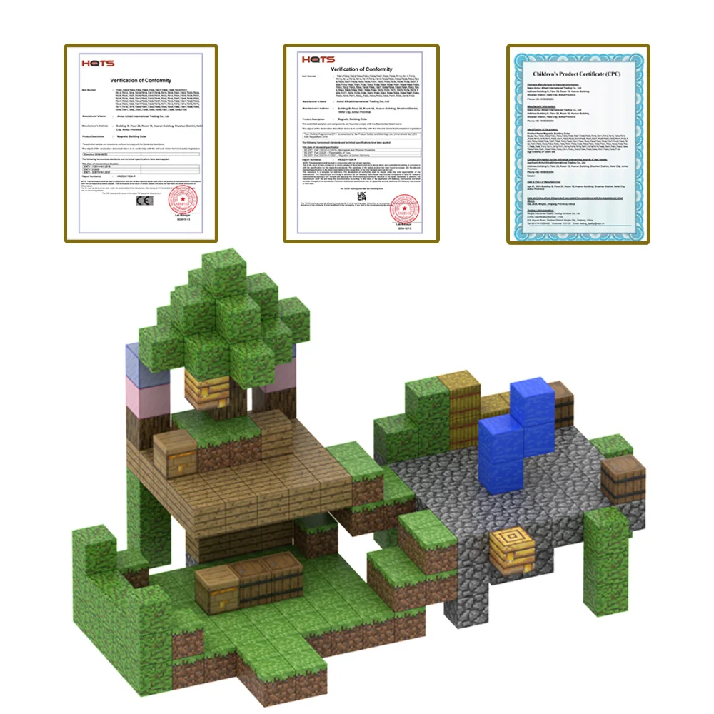 Magnetic Creator Custom 2.0cm or 2.5cm Logo Magnetic Blocks Set Build and Construct a My World Universe