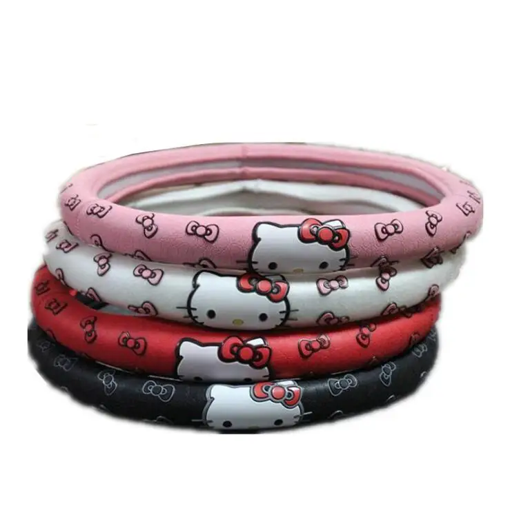 
Steering wheel cover New four seasons men and women fashion car steering wheel cover cute cartoon silicone non-slip handle cover 