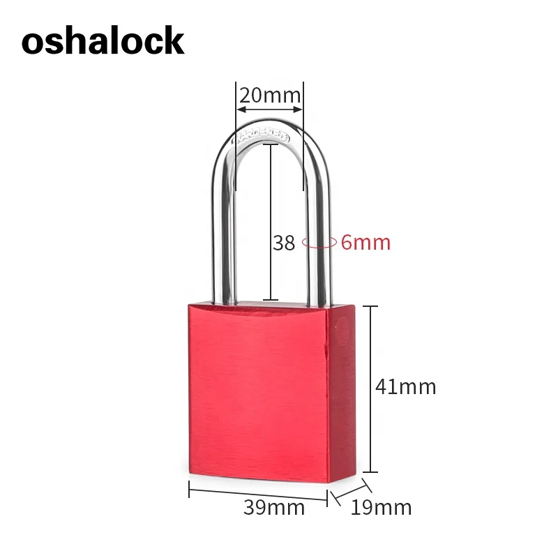OEM manufacturer Anodized aluminium safety padlock with Key retaining for Overhaul of industrial equipment