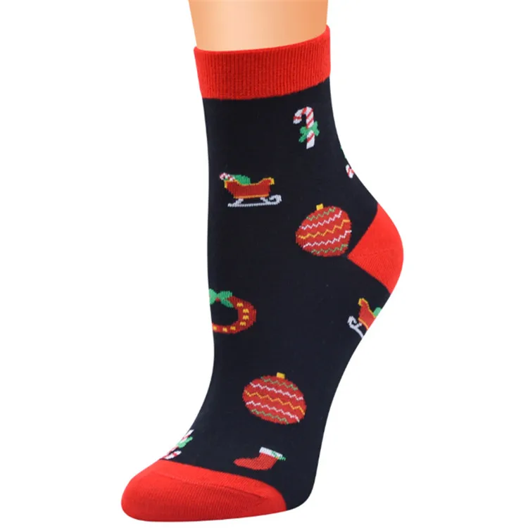 Zhuji China Socks City Cheap Custom Logo Custom Packing  Cotton Christmas Socks Wholesale