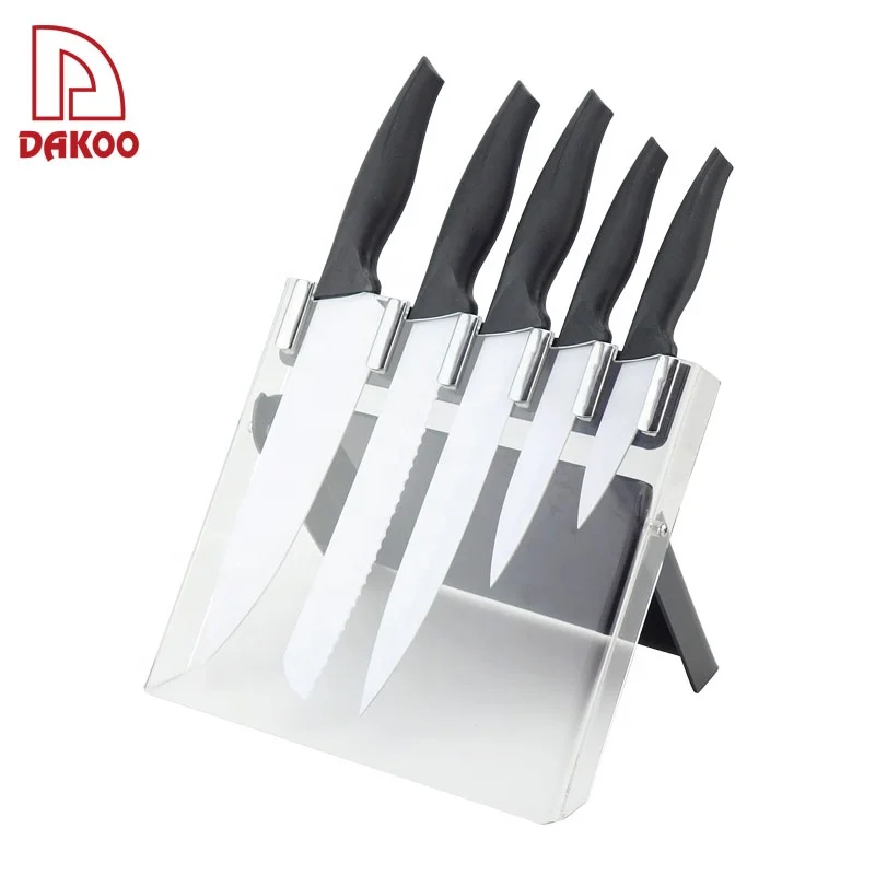 PP Handle Non-stick Coating 5pcs Kitchen Knives