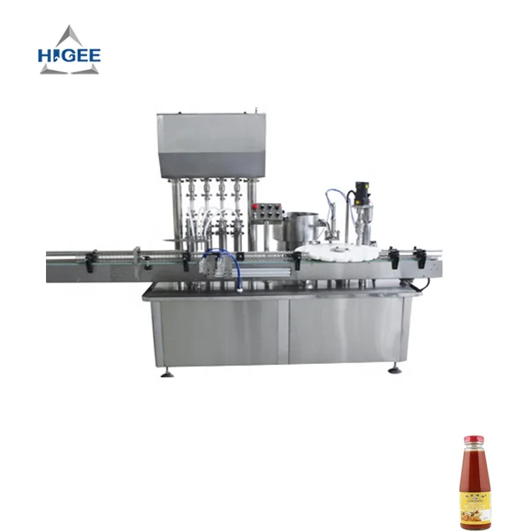 Higee машина для розлива стеклянных бутылок соуса чили 2 унции томатной