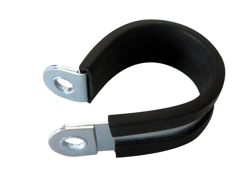 zinc-plating black pvc fixing p-clips cable clamps