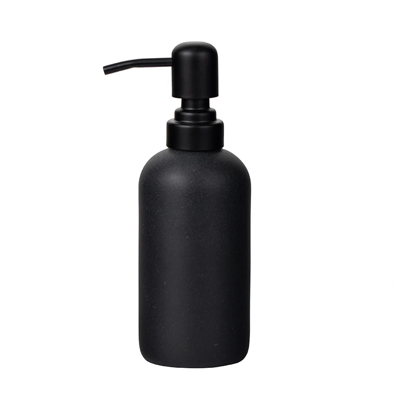 High Quality Designer Luxury Sandstone Resin Hand Liquid Soap And Lotion Shampoo Dispenser Set For Hotel Bathroom Washroom