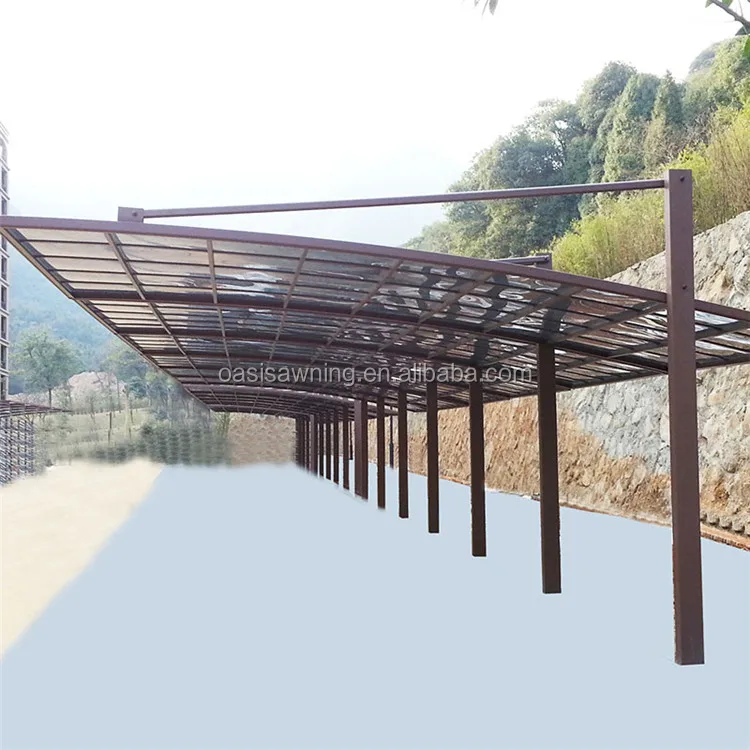 Commercial Polycarbonate Carport Roofing Metal Pole For Carport Garage Awning