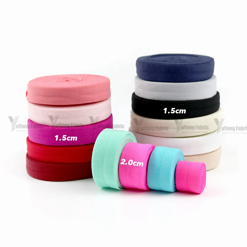 Подгонянная нейлоновая матовая Складная лента на заказ тканая 5/8 16 мм 20 мм сложенная эластичная лента