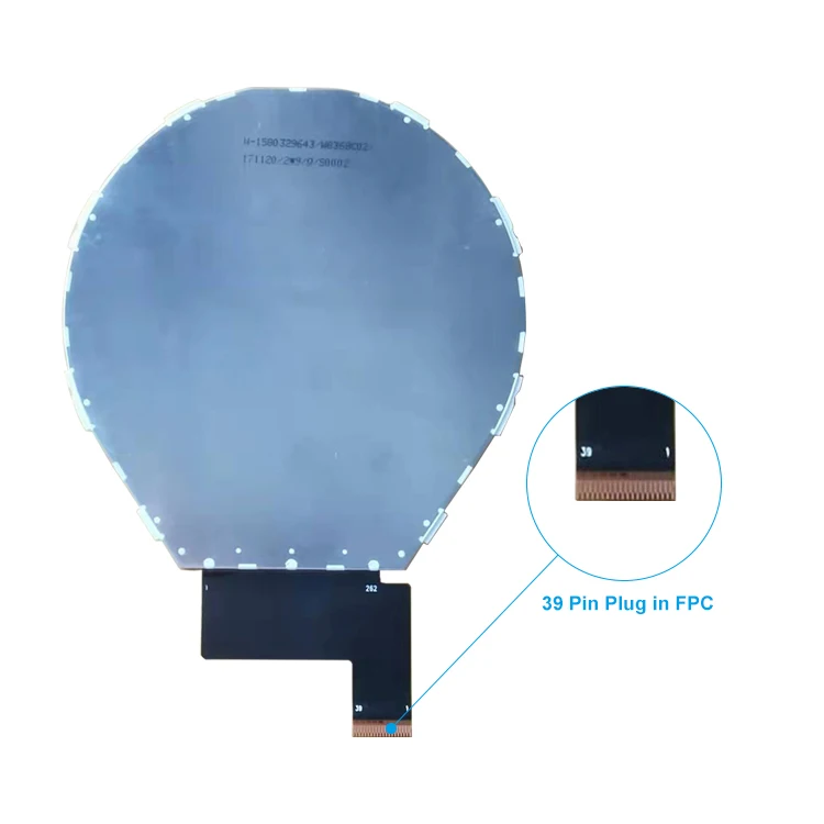 3.4inch 800*800 Round MIPI IPS TFT LCD Display 39Pin Circular 3.4inch LCD Screen Module TFT Touch Screen Factory Custom