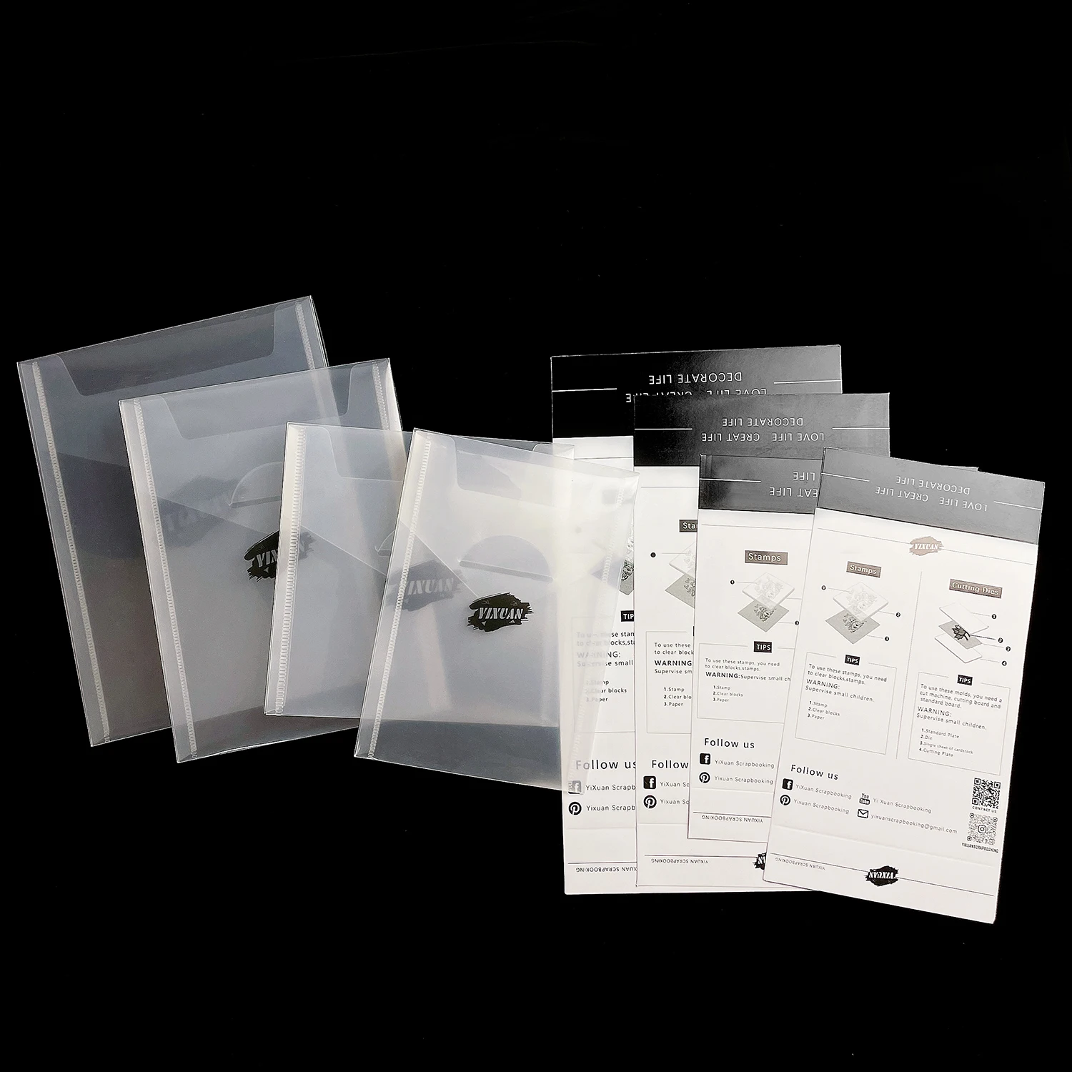 Wholesale Clear Pp Plastic Bag Custom Logo Packaging Bag Seal Bag For Metal Cutting Dies Stamps Storage