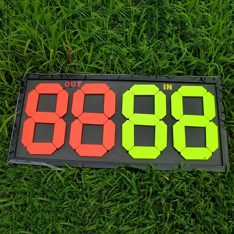 wholesale referee equipment 2-digit 2 side mechanical substitution board soccer football player change board