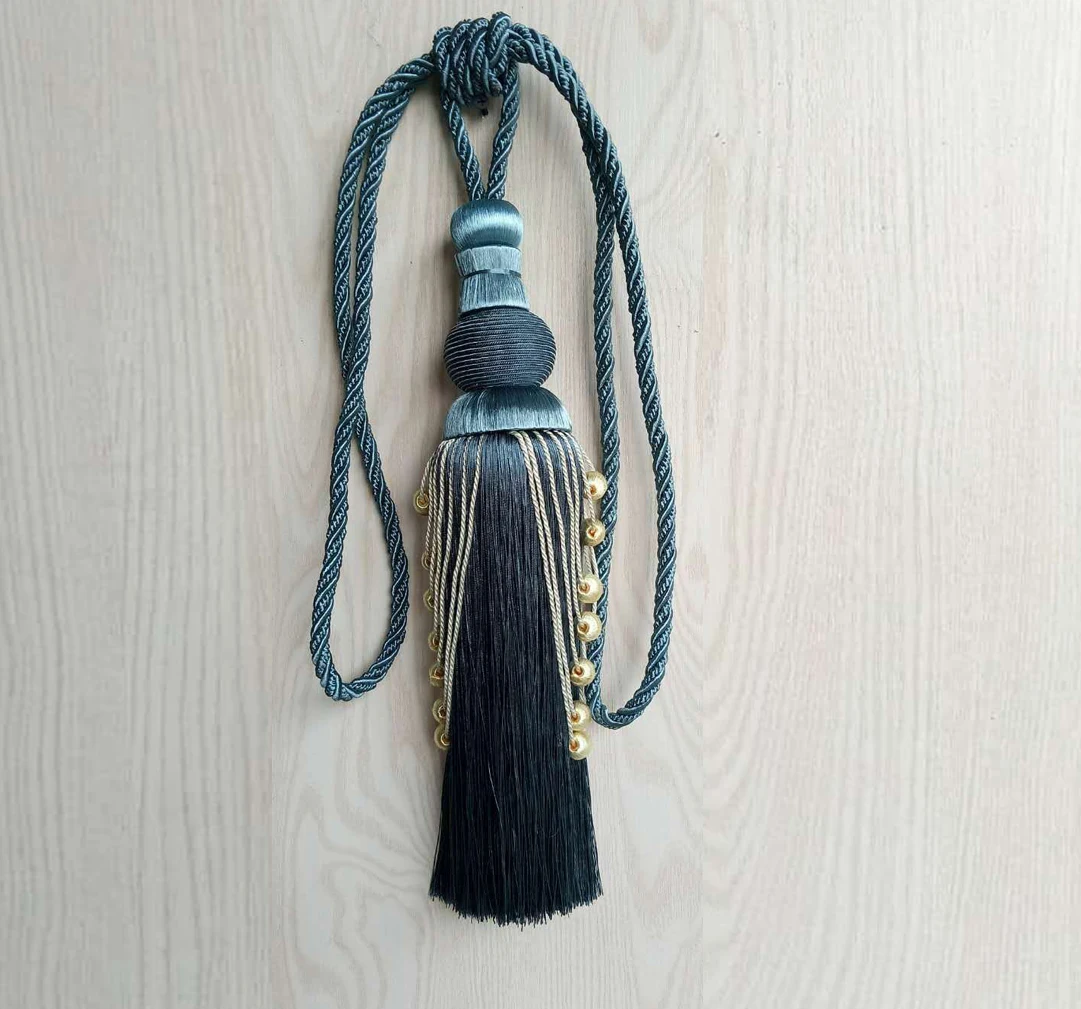 
Hangzhou jiayuan textile wooden tassel tieback with mini tieback for curtin decoration 
