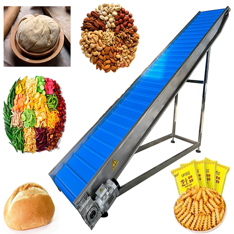Yuji food machinery high efficiency hot selling stainless steel PU belt climbing conveyor