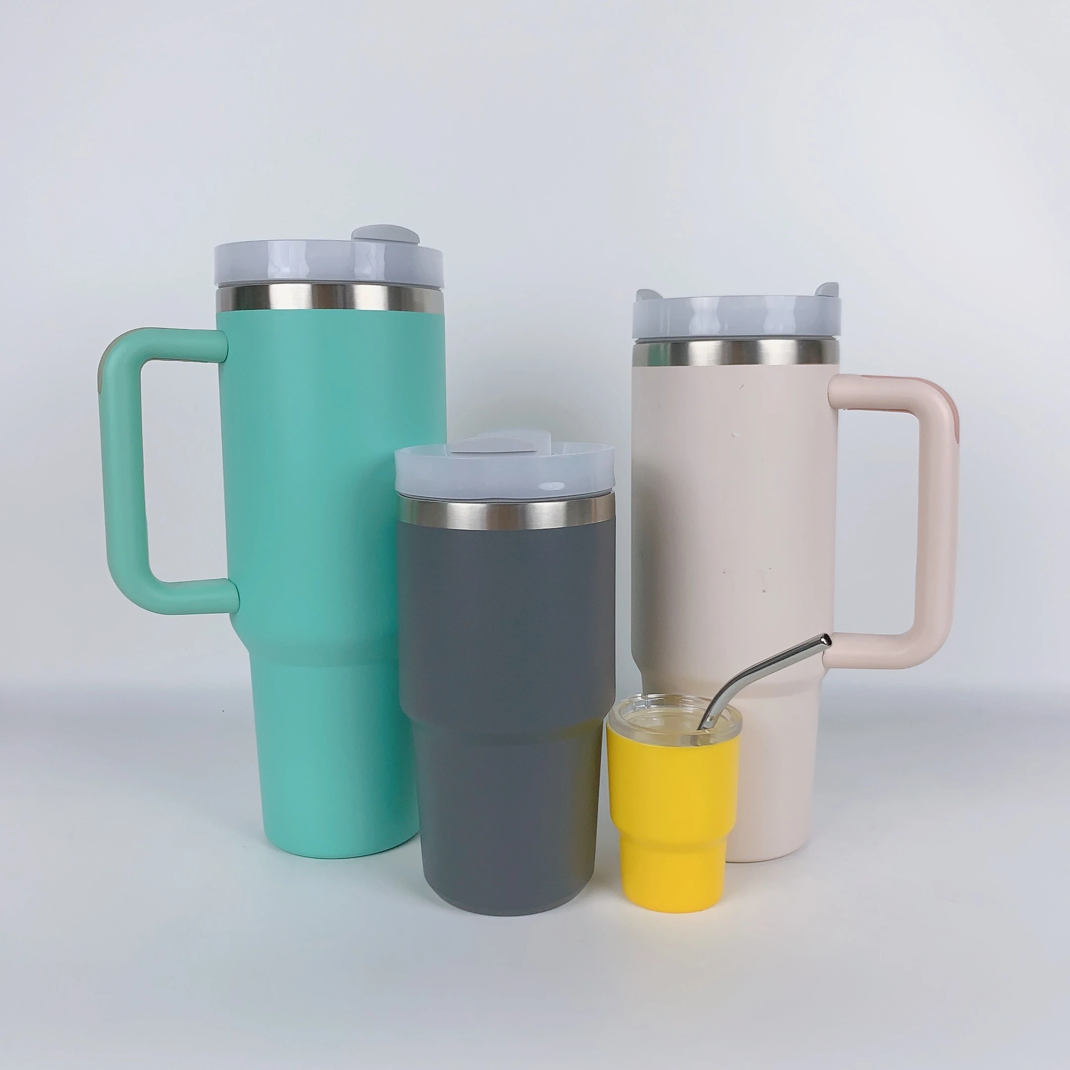 2oz Shot Glasses Tumbler Sublimation Stainless Steel Cup Wine Alcohol Metal Mini Tumbler with Straw and Lid