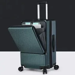 New Arrivals Pc Luggage With Side Pockets 20/22/24/26/29 Inch Side Open Trolley Travel Boarding Case