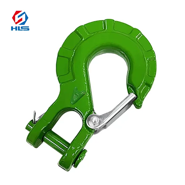 Heavy Duty G70 Alloy Steel Drop Forged Recovery Tactical Clevis Hook Galvanized Zinc Heavy Industry Towing Winch Hook
