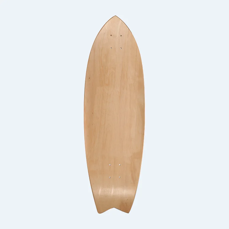 FISH Downhill Longboard Skateboard Through Deck 8 Ply Canadian Maple Complete Cruiser Free-Style Deck