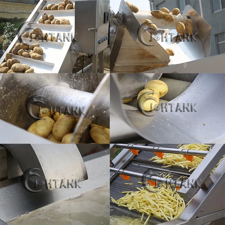 Hot Sale Fully Automatic Industrial Frozen French Fries Production Line Fresh Finger Potato Chips Making Machine Price