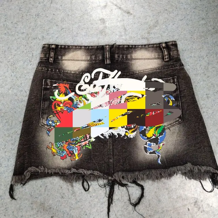 Hollow Out Pencil Skirt Denim Breathable Denim girl skirt