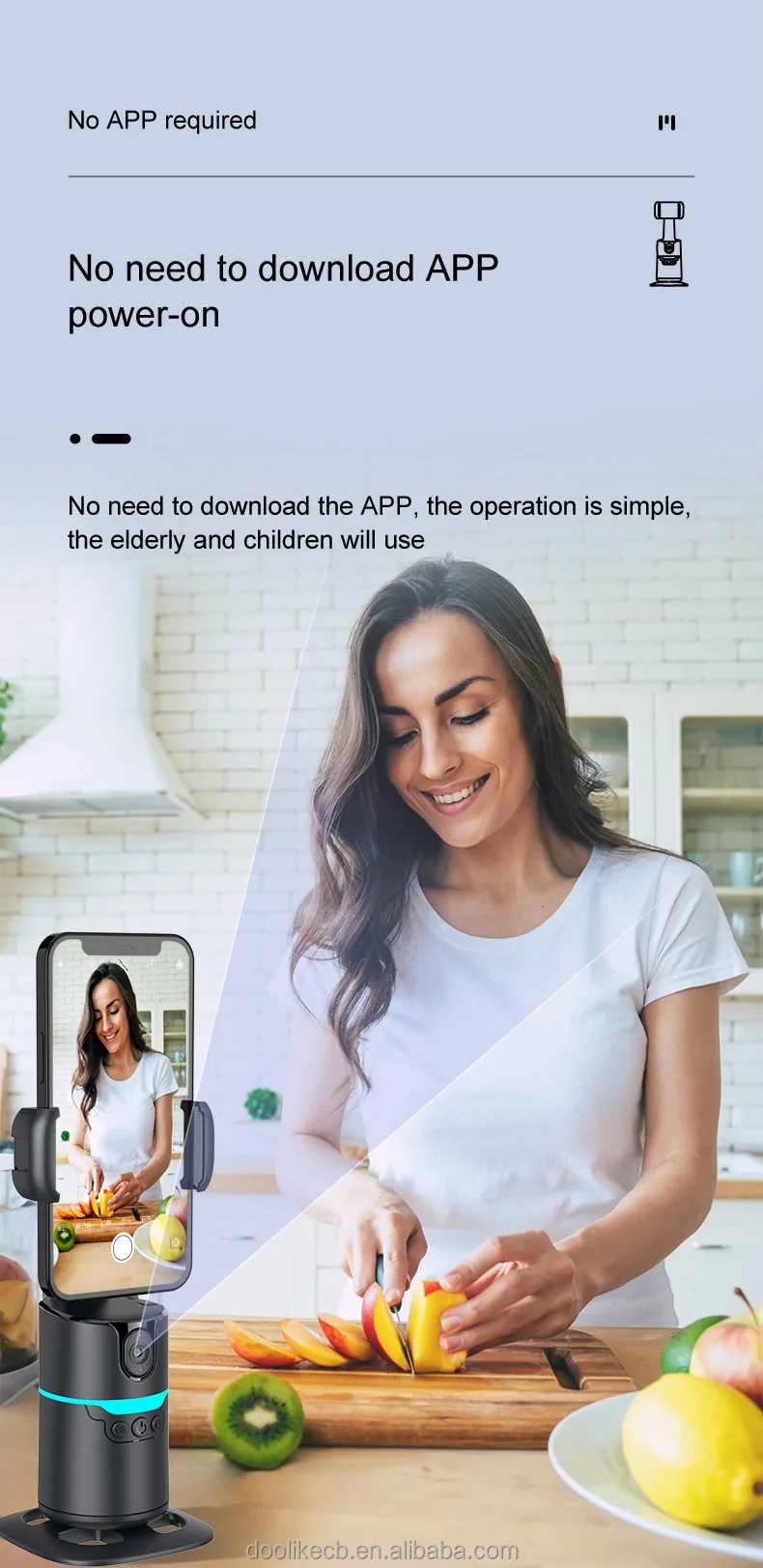 Newest Q14 360 Rotation Auto AI Focus Face Tracking Follow Mobile Phone Stabilizers Magnetic Holder Gimbal Stabilizer For Phones