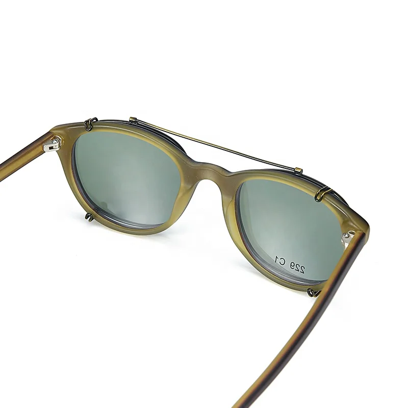 Fashion Sunglasses Latest High Quality Custom Polarized Stainless Steel Clip-on Glasses Frame for Men and Ladies