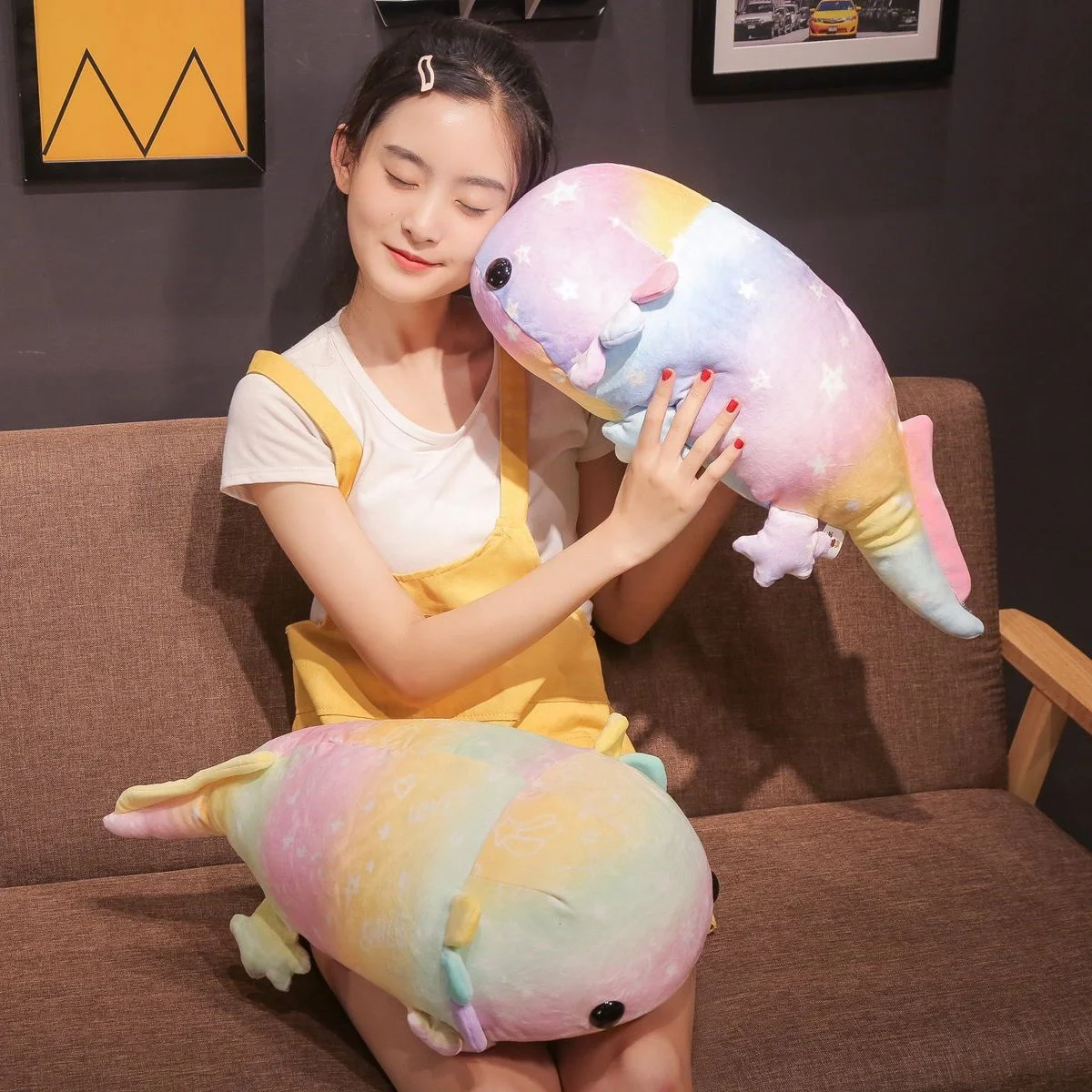 Wholesale colorful plush salamander toy children birthday gifts axolotl plush doll custom doll manufacturers